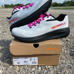 Merrell Gray and Pink Athletic Shoes with Trail-Ready Design